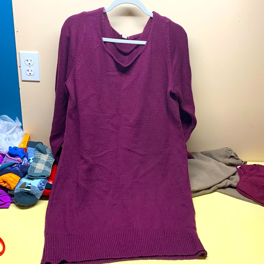 XL purple sweater dress